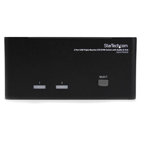 StarTech.com 2 Port Triple Monitor DVI USB KVM Switch with Audio & USB 2.0 Hub - image 2