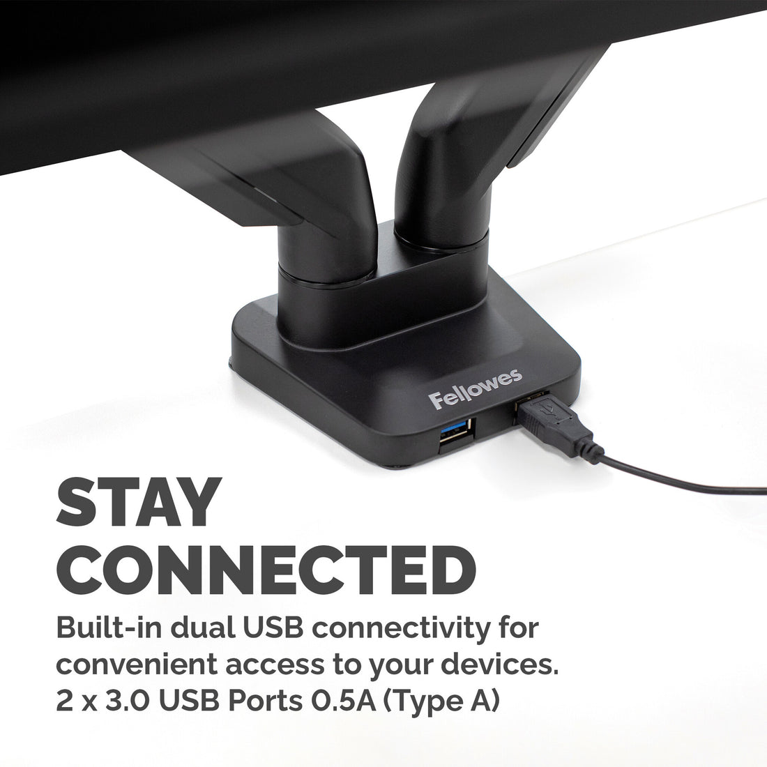 Fellowes Platinum Series Dual Monitor Arm - Monitor Mount for Two 8KG 40 Inch Screens - Adjustable Dual - image 4