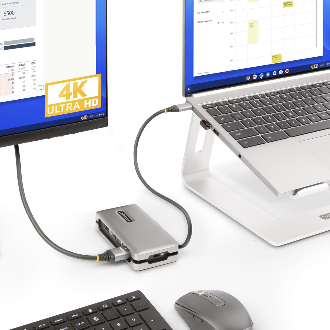 StarTech.com USB-C Multiport Adapter - HDMI/VGA - 4K 60Hz - 3-Port USB Hub - 100W Power Delivery Pass-Through - image 12