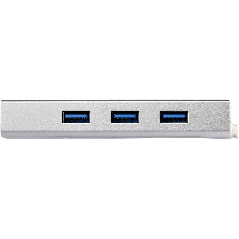 StarTech.com 3-Port Portable USB 3.0 Hub plus Gigabit Ethernet - Built-In Cable~3-Port Portable USB 3.0 Hub plus Gigabit Ethernet - 5Gbps - Built-In Cable