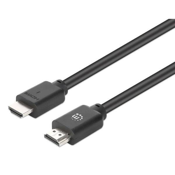 Manhattan HDMI 4K@60Hz Cable with Ethernet, 1.5m, Suitable for ALL 4K & 1080p/HD Uses - When Upgrading Now or Have It Ready for When You Need It, Black, Premium High Speed, Lifetime Warranty, Same 4K@60Hz Performance as HDMI2CABLE-4K60-150C