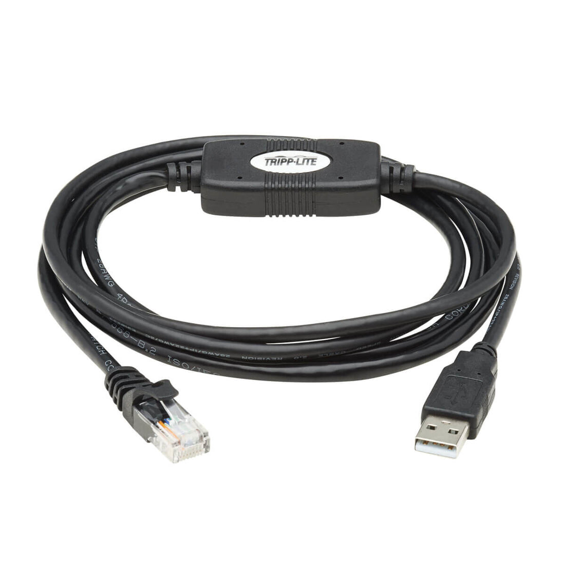 Tripp Lite U009-006-RJ45-X USB-A to RJ45 Rollover Console Cable (M/M) - Cisco Compatible, 250 Kbps, 6 ft. (1.83 m), Black