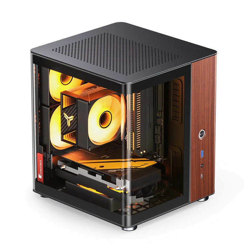 Jonsbo TK-0 BLACK computer case Black, Wood - image 3