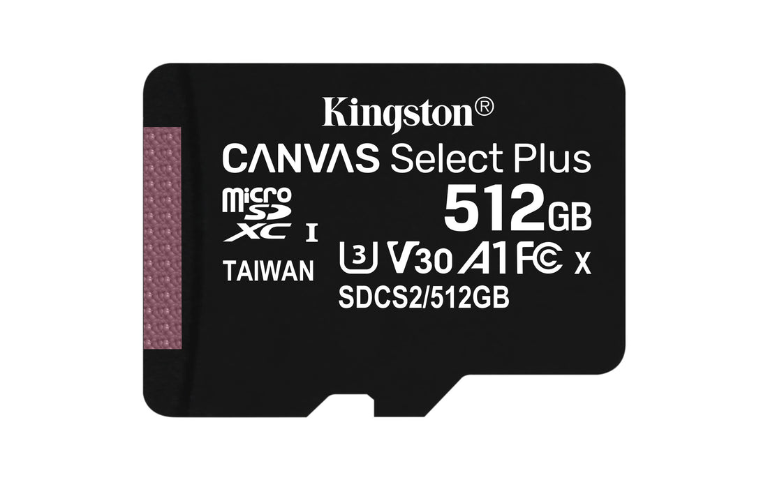Kingston Technology Canvas Select 512GB micSDXC Plus 100R A1 C10 Card + ADP - image 3