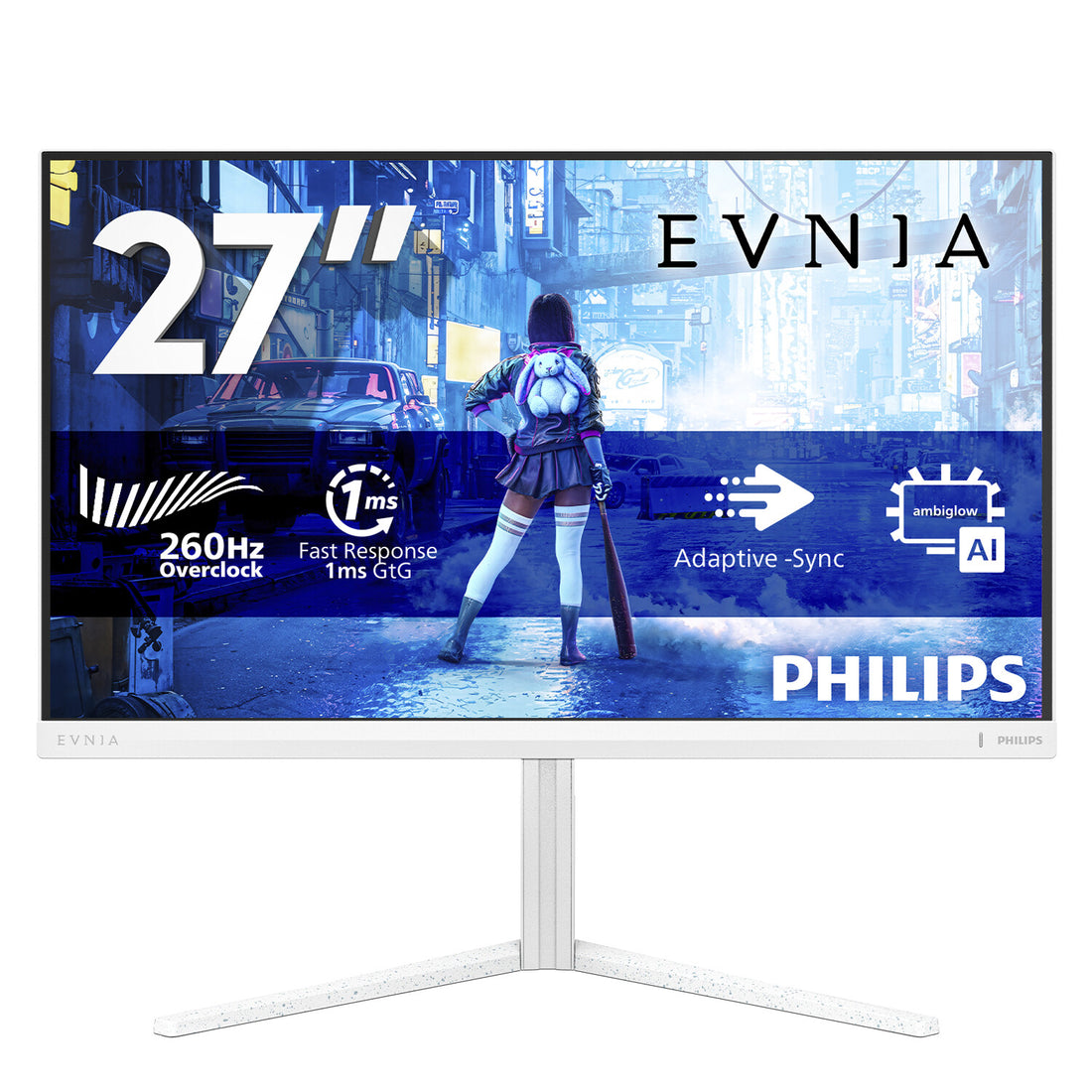 Philips Evnia 5000 27M2N5201P/00 computer monitor 27" 1920 x 1080 pixels Full HD LCD White - image 2