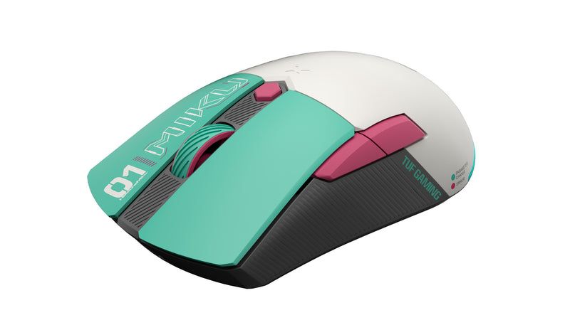 ASUS TUF Gaming Mini Wireless Hatsune Miku Edition mouse Right-hand RF Wireless + Bluetooth + USB Type-A Optical 1200 DPI