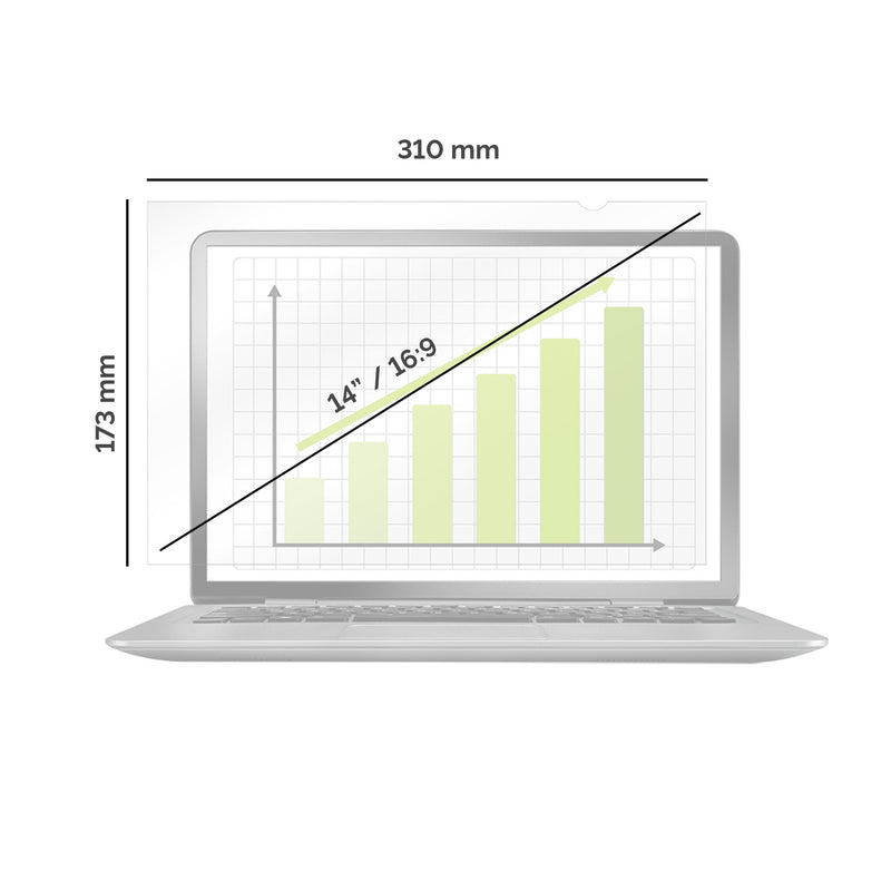 Fellowes PrivaScreen 35.6 cm (14") Laptop Frameless display privacy filter
