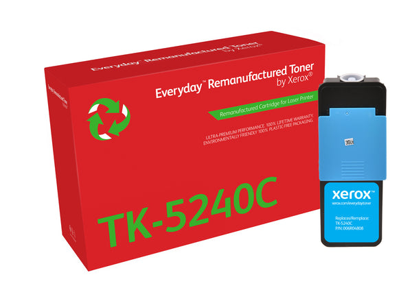 Everyday™ Cyan Remanufactured Toner by Xerox compatible with Kyocera TK-5240C, Standard capacity