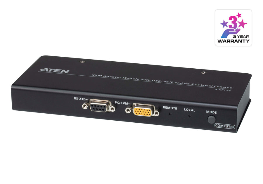 ATEN KVM Adapter Module with USB, PS/2, and RS-232 Local Console | Back ...