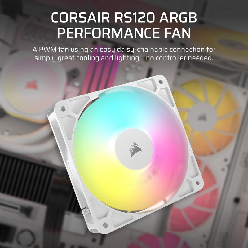 Corsair RS120 ARGB Computer case Fan 12 cm White 1 pc(s)