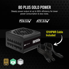 Corsair RM1000e power supply unit 1000 W 24-pin ATX ATX Black