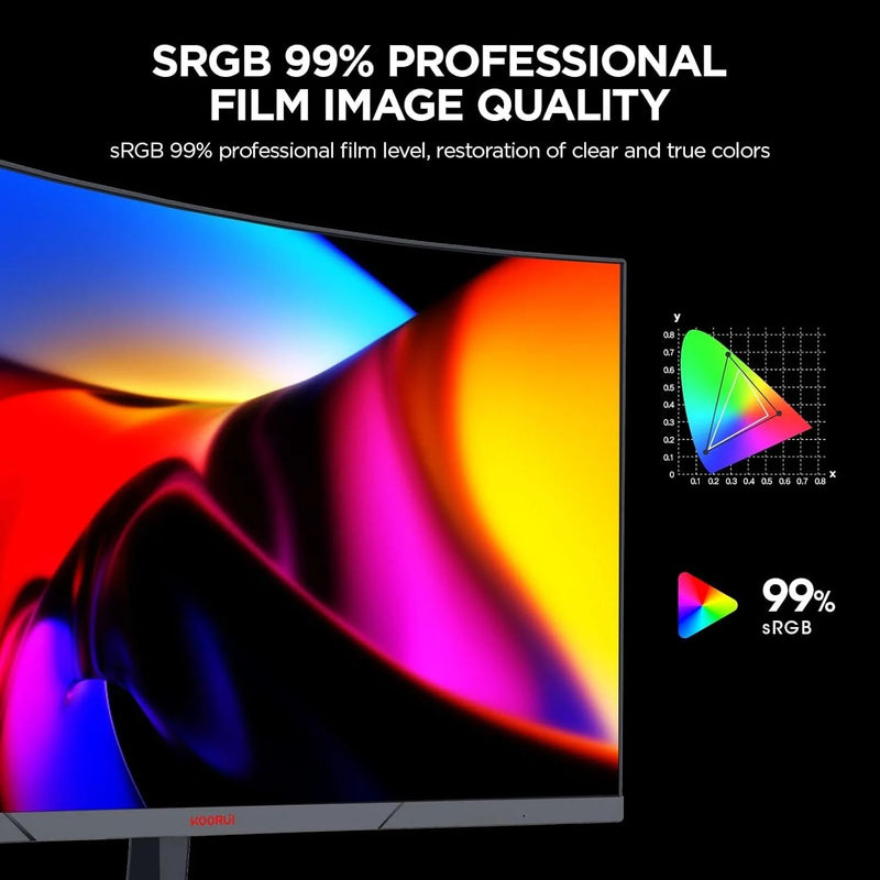 Koorui 24" FHD 180Hz Curved Gaming Monitor (24E6CA)