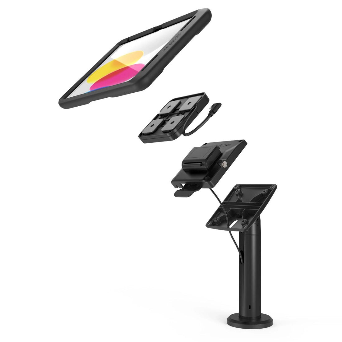 Compulocks iPad 10th-11th (A16) Gen, Mount with Cable-free Charging Tilting Stand 8" Black - image 7