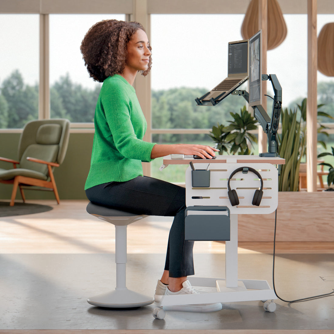 Leitz Castor Wheels for Ergo Small Electric Sit Standing Desk - image 5