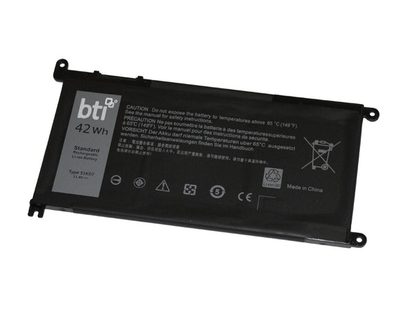 BTI Y07HK compatible 42Wh 3-cell battery for Dell Chromebook 3180