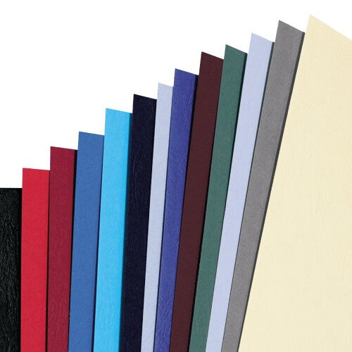 GBC LeatherGrain Binding Covers 250gsm with window A4 Blue (50) - image 3