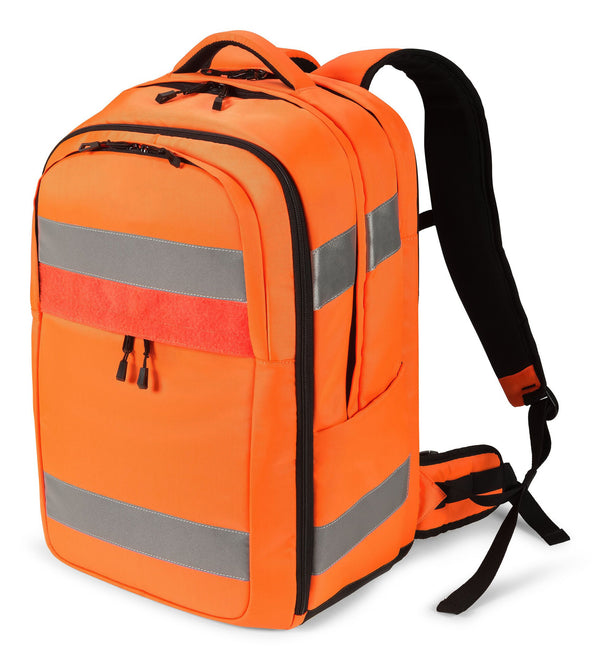DICOTA Hi-Vis V2 backpack Rucksack Orange Recycled polyethylene terephthalate (rPET), Thermoplastic polyurethane (TPU)