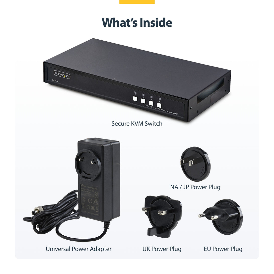 StarTech.com Secure 4-Port KVM Switch, DisplayPort, 4K 60Hz, NIAP 4.0 Desktop KVM, CAC, Metal Housing, Made in - image 9