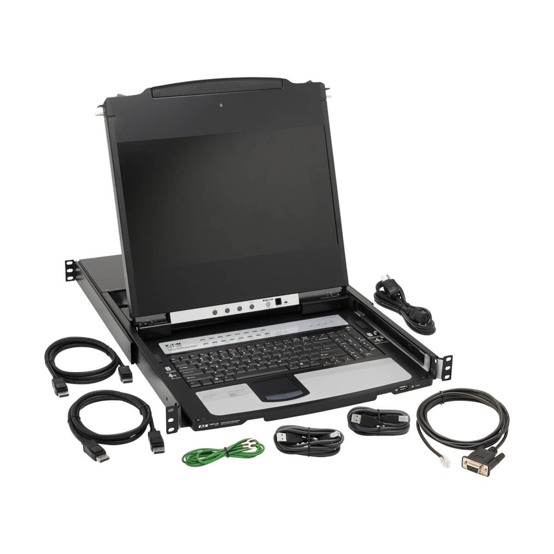 Tripp Lite B030-DP08-17DIP NetDirector 8-Port DisplayPort KVM Switch Console with 17 in. LCD, IP Remote Access, Dual Rail, 1U Rack-Mount