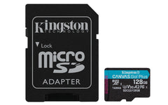 Kingston Technology Canvas Go! Plus 128GB microSDXC Canvas Go Plus 170R A2 U3 V30 Card + ADP