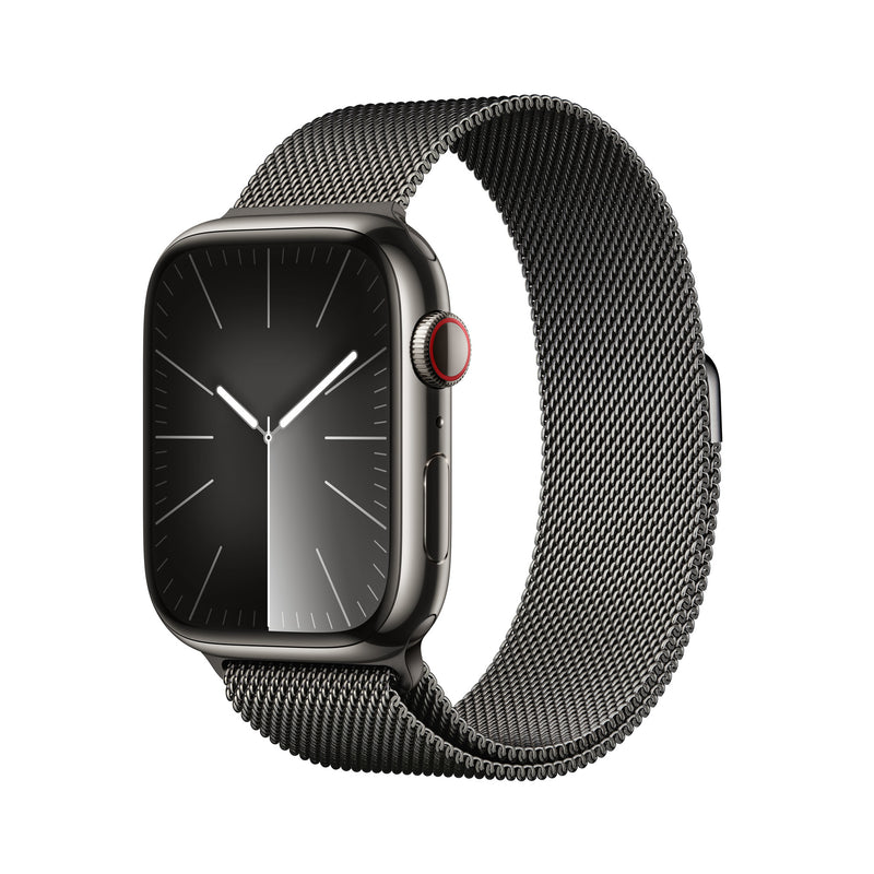 Apple Watch Series 9 GPS + Cellular 45mm Graphite Stainless Steel Case w/ Graphite Milanese Loop