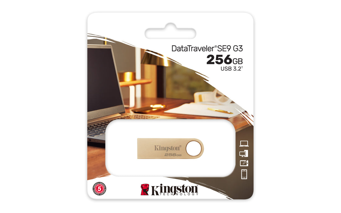 Kingston Technology DataTraveler 256GB 220MB/s Metal USB 3.2 Gen 1 SE9 G3 - image 5