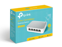TP-LINK (TL-SF1005D V16) 5-Port 10/100Mbps Unmanaged Desktop Switch, Plastic Case