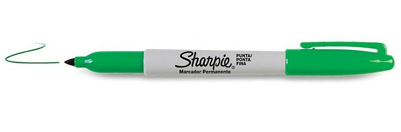 Sharpie Fine Point permanent marker Fine tip Green 12 pc(s)