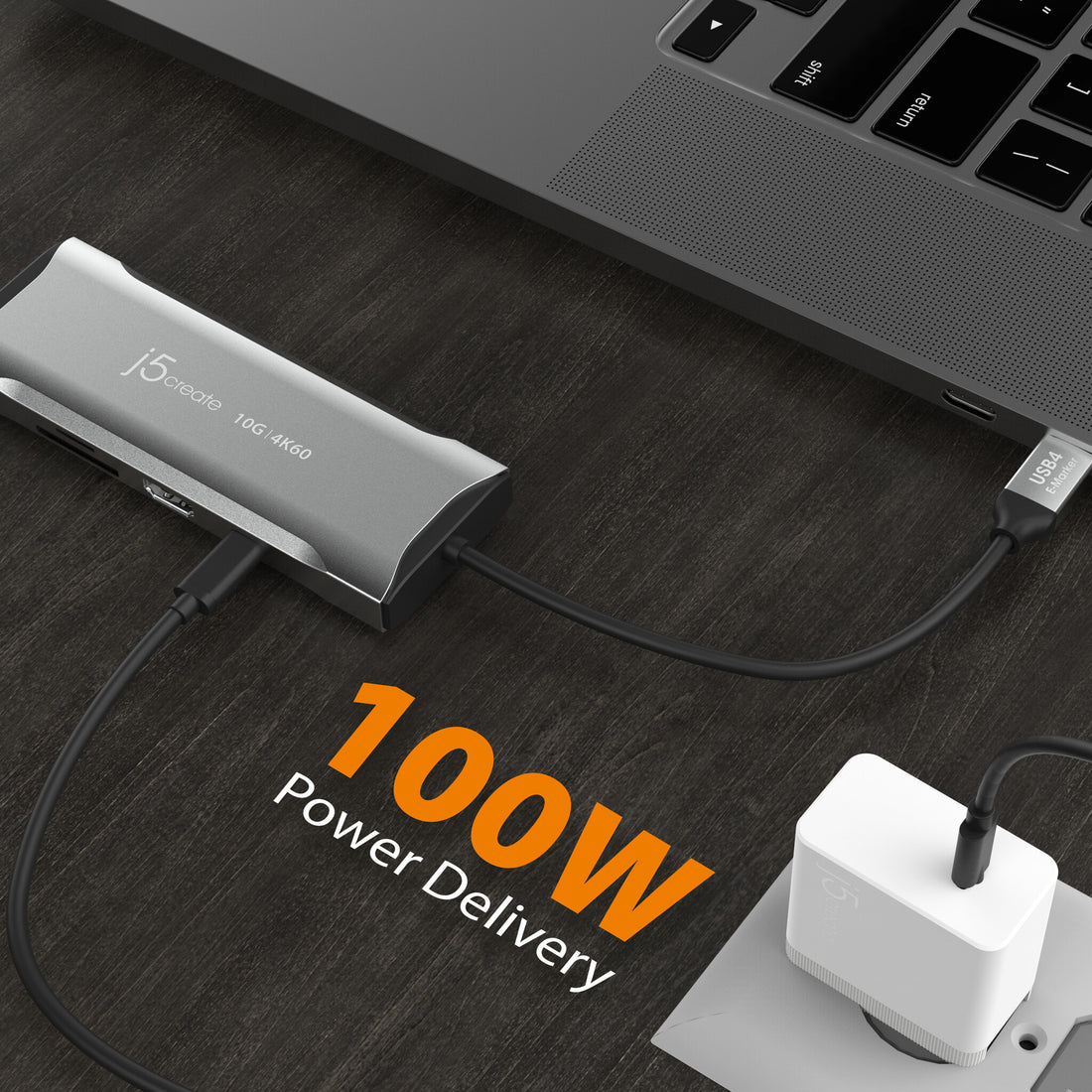 j5create JCD393 4K60 Elite USB-C 10Gbps Mini Dock, Space Grey - image 10