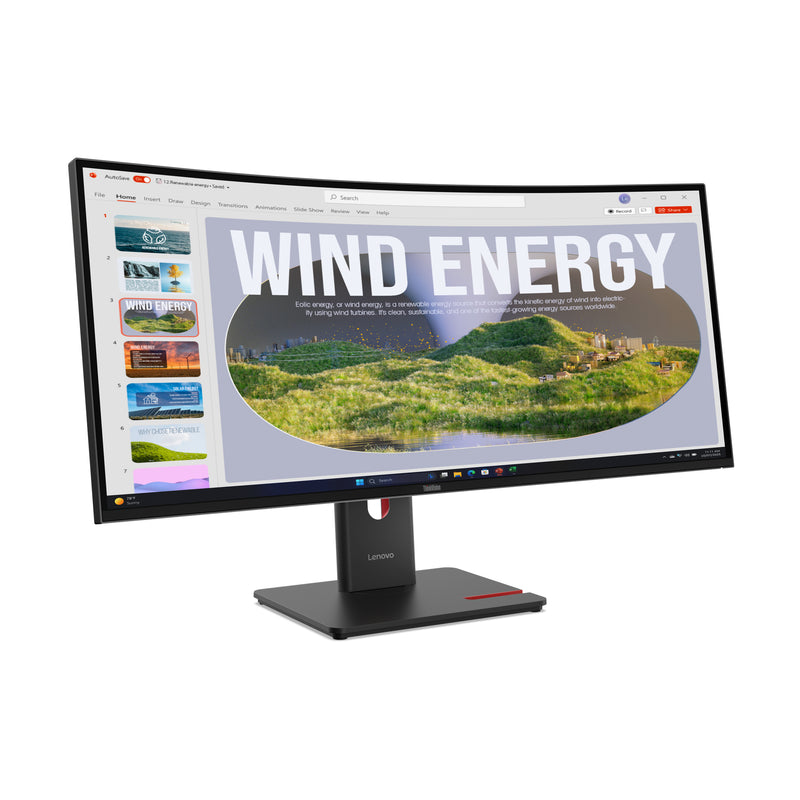 Lenovo ThinkVision T34WD-40 LED display 86.4 cm (34") 3440 x 1440 pixels Black