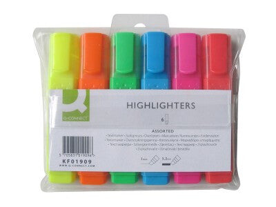 Q-CONNECT KF01909 felt pen Fine/Medium Blue, Green, Orange, Pink, Red, Yellow 6