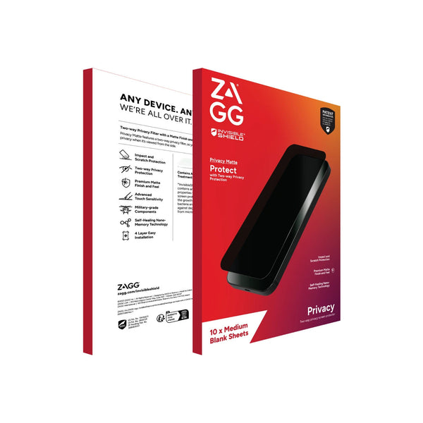 InvisibleShield Privacy Matte Privacy screen protector Universal 10 pc(s)