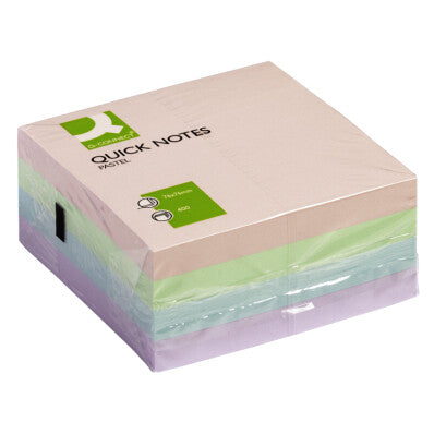 Q-CONNECT KF01347 note paper Rectangle Assorted colours 400 sheets Self-adhesive