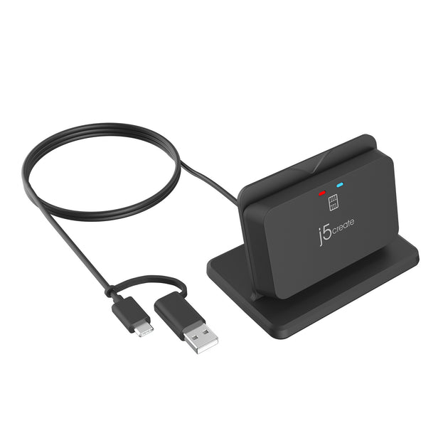 j5create JUR261 USB™ Smart Card / CAC Reader Stand | Back to the Office