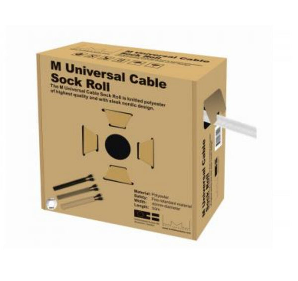 Multibrackets M Universal Cable Sock Roll White 40mm-W 50m-L