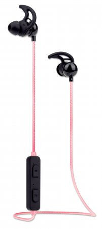 Manhattan Bluetooth In-Ear Headset, Multi Coloured Cable Light, Omnidirectional Mic, Integrated Controls, Ear Hook for Secure Fit, 5 hour usage time (approx), Max Range 10m, Bluetooth v4.0, Rainproof, USB-A charging cable incl, 3 Year Warranty