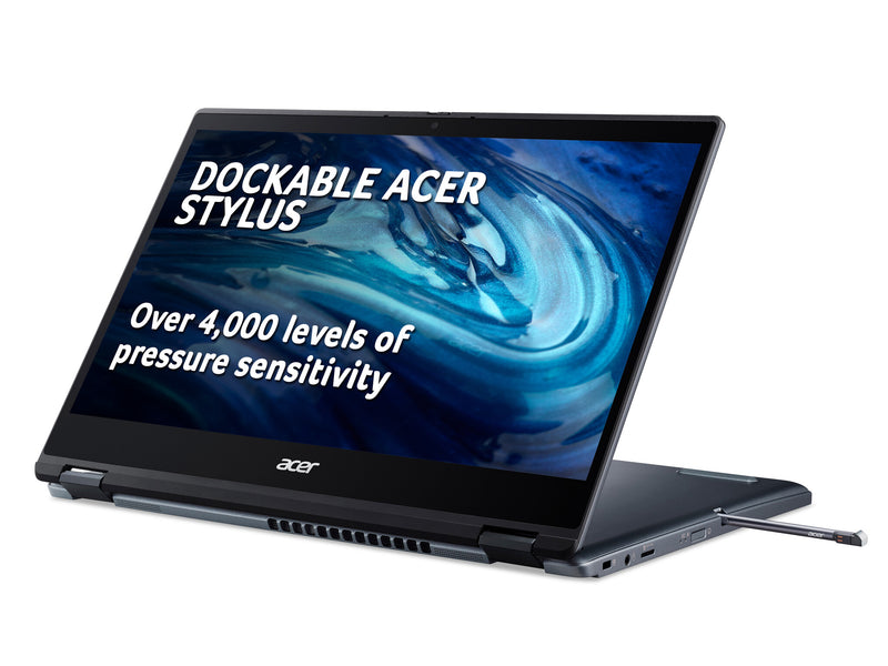 Acer TravelMate NX.VP5EK.00K laptop Intel® Core™ i5 i5-1135G7 Hybrid (2-in-1) 35.6 cm (14") Touchscreen Full HD 8 GB DDR4-SDRAM 256 GB SSD Wi-Fi 6 (802.11ax) Windows 10 Pro Education UK English Black