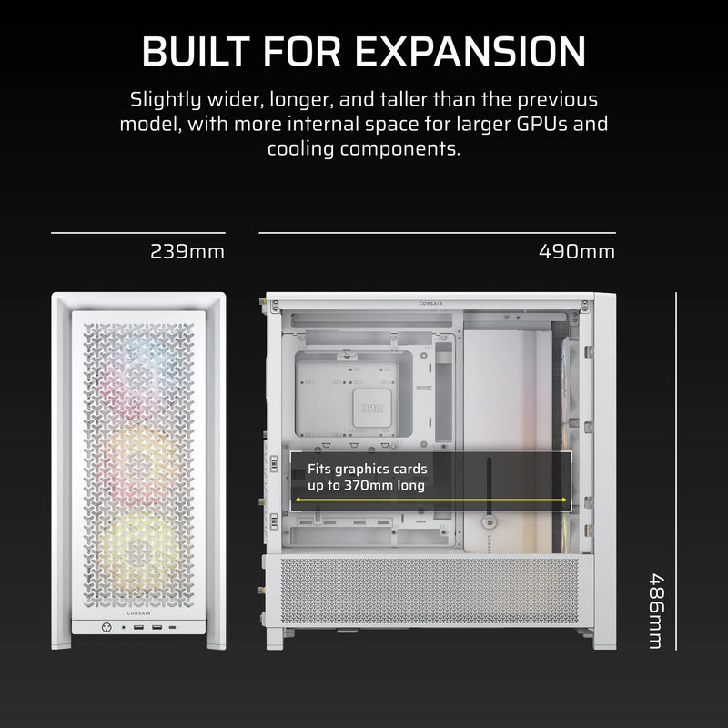 Corsair FRAME 4000D RS ARGB Midi Tower White