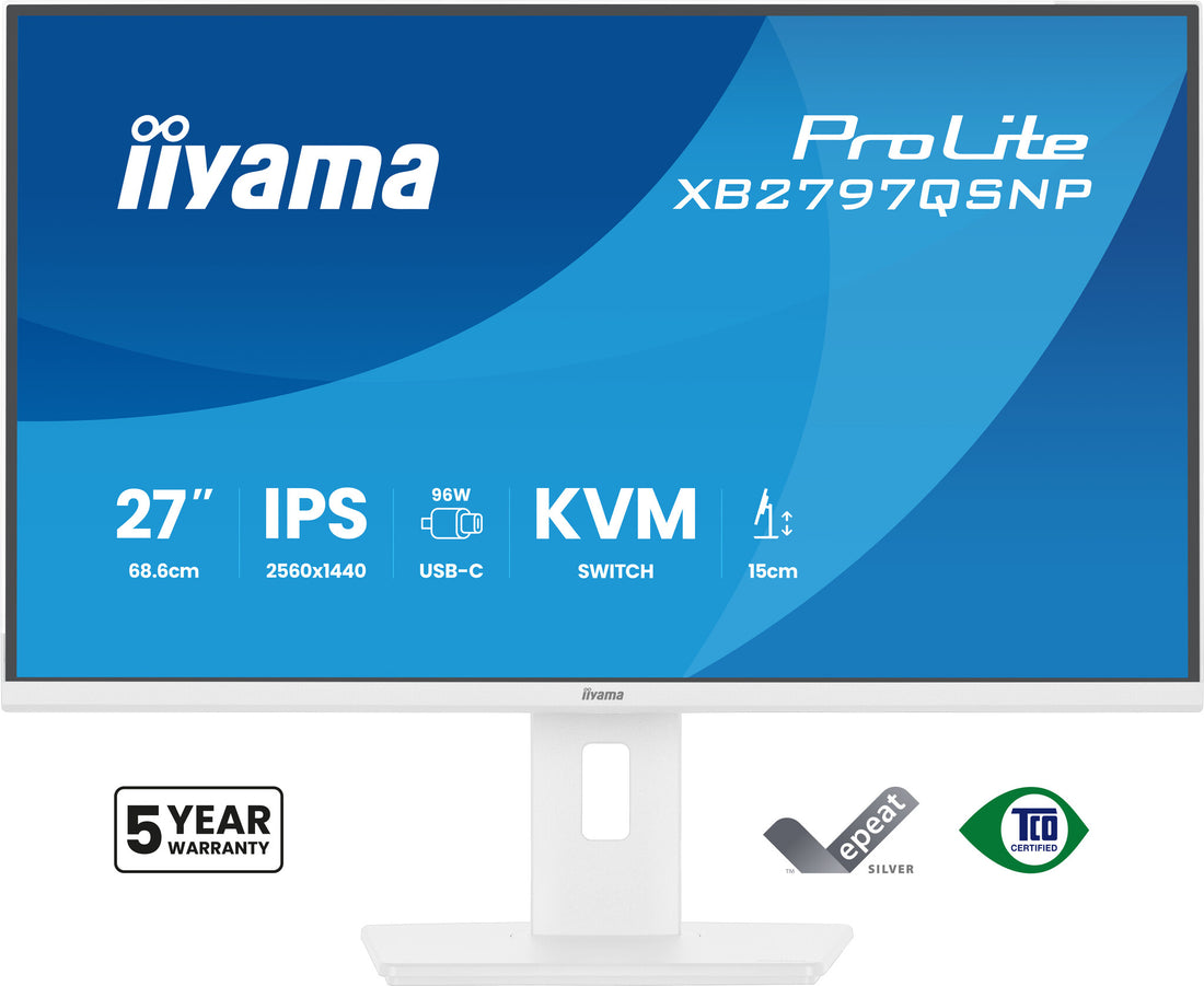 iiyama ProLite XB2797QSNP-W1 computer monitor 27" 2560 x 1440 pixels Quad HD LCD White - image 2