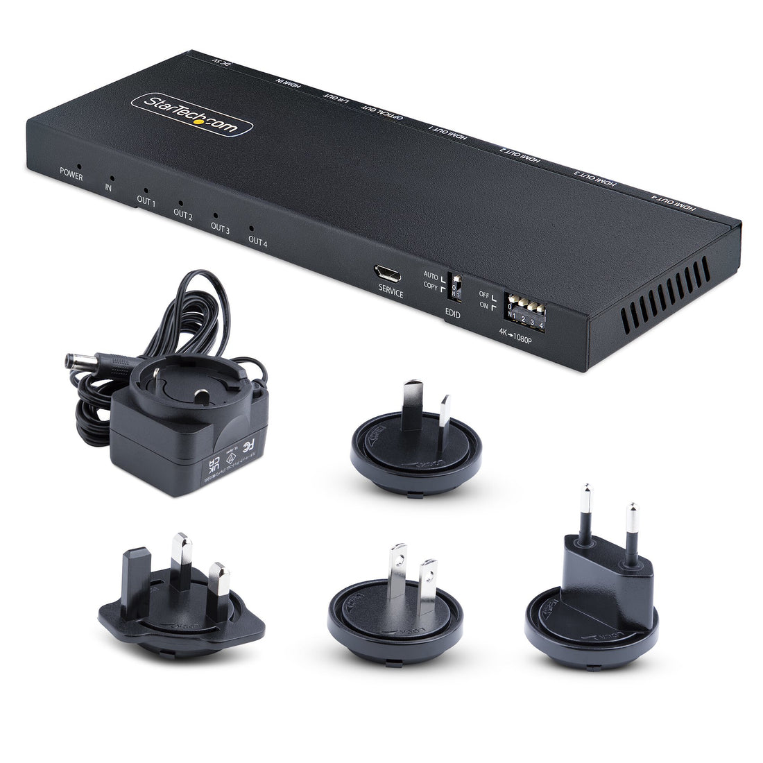 StarTech.com 4-Port HDMI Splitter, 4K 60Hz HDMI 2.0 Video, 4K HDMI Splitter w/ Built-in Scaler, HDMI Splitter - image 7