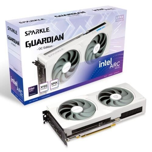 Sparkle Intel Arc B570 GUARDIAN Luna OC, 10GB DDR6 Graphics Card - White