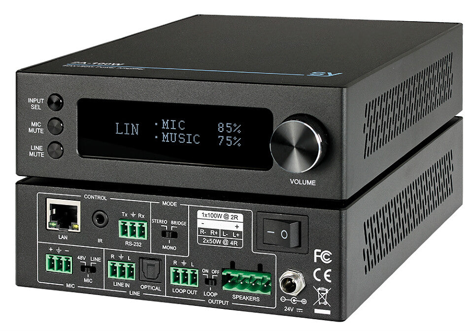SY Electronics SY-2A-100W audio amplifier 2.0 channels Home Black