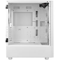 ANTEC NX410 Case, Gaming, White, Mid Tower, Tempered Glass Side Window Panel, Addressable RGB LED Fans