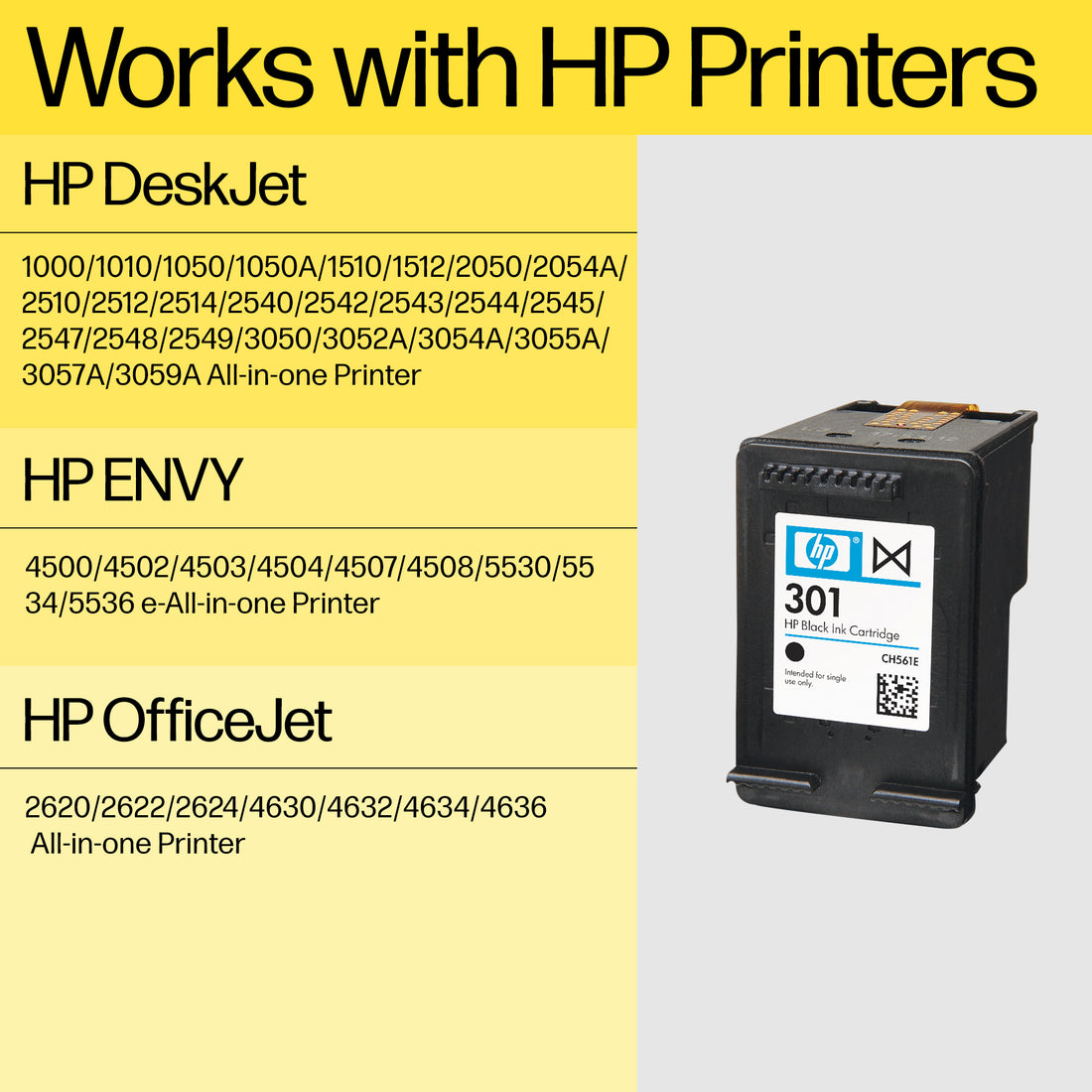 HP 301XL High Yield Black Original Ink Cartridge - image 2