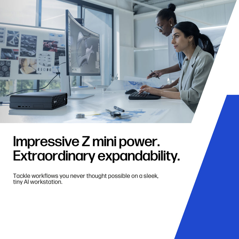 HP Z2 Mini G1i Workstation Desktop PC Wolf Pro Security Edition Intel Core Ultra 7 265K 32 GB DDR5-SDRAM Windows 11 Home Mini PC AI Workstation, AI PC