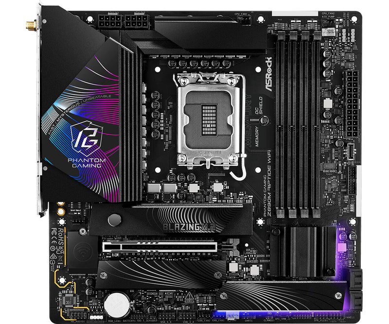 Asrock Phantom Gaming Z890M Riptide WiFi Intel Z890 LGA 1851 (Socket V1) micro ATX
