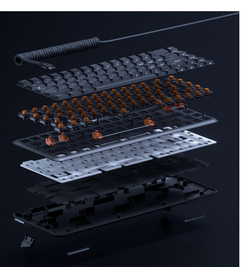 Fnatic STREAK65 LP keyboard Gaming USB QWERTY US International Black