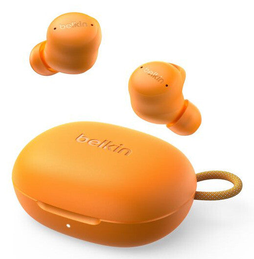 Belkin SoundForm Isolate Headphones Wireless In-ear Calls/Music/Sport/Everyday USB Type-C Bluetooth Orange