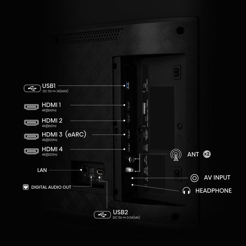 Hisense 55" A85QTUK OLED Smart AI TV with Freely