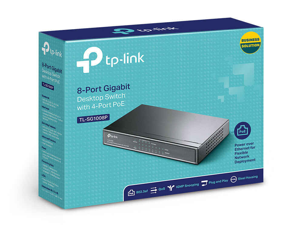 TP-Link TL-SG1008P network switch Unmanaged Gigabit Ethernet (10/100/1000) Power over Ethernet (PoE) Hazelnut - image 5